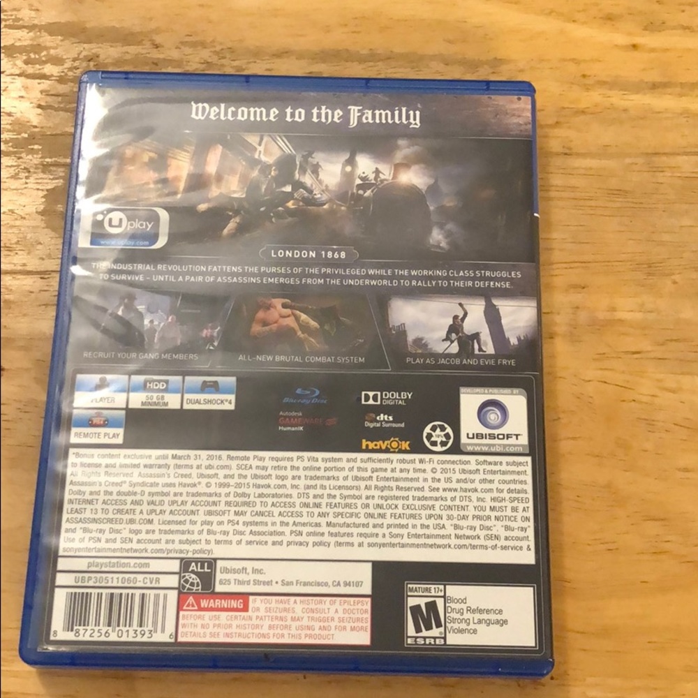 PS4- Assassin’s Creed Syndicate *limited edition* - Picture 2 of 3